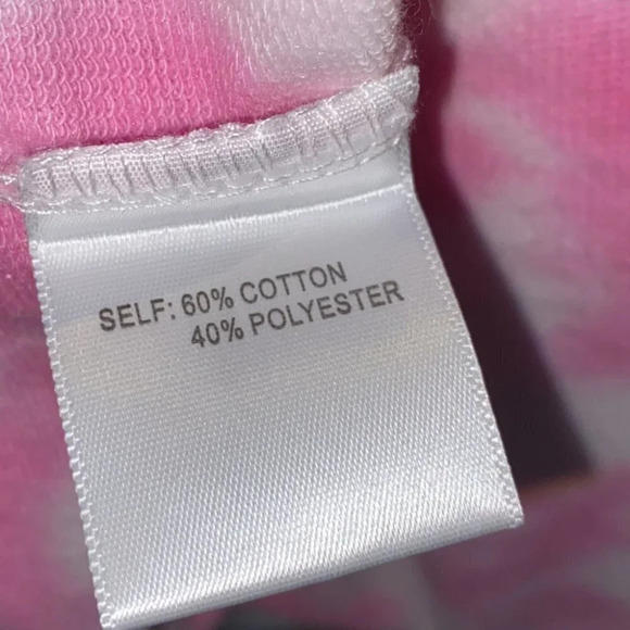 💗NEW - Adorable PINK & WHITE Tie Dye Hoodie by Jane and Delancey - Size Medium - Picture 4 of 6